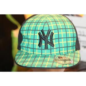New York Yankees Hat Cap Fitted Mens 7 Plaid MLB Baseball 59FIFTY New Era